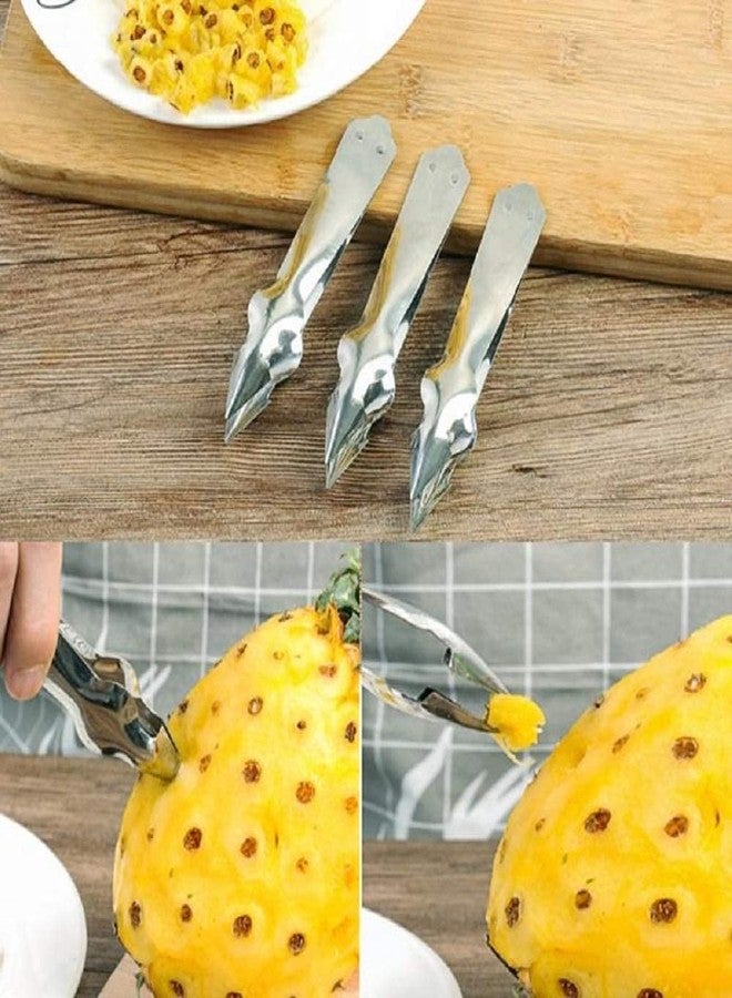 HELIMIX 3pack Convenient Seed Remover Pineapple Eye Peeler Slicer Clip Fruit Corer Kitchen Tool - Image 3